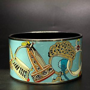 Hermes Cloisonné Enamel Bangle Bracelet